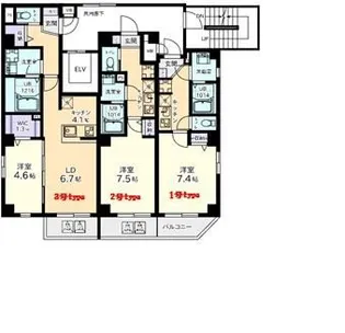 イーストランド日本堤【11階】の間取り