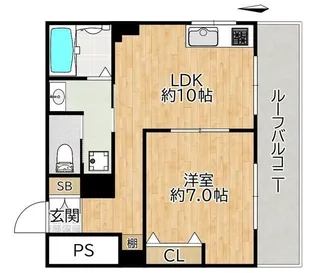 ウスダムコーヅ池之端ハイツ【7階】の間取り