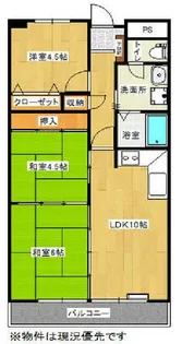 ハートウイング【4階】の間取り