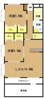 三重県伊勢市小俣町明野【マンション】の間取り
