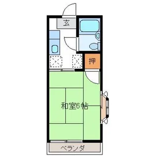 コーポカメリア【1階】の間取り