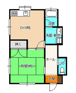サンコートB【1階】の間取り