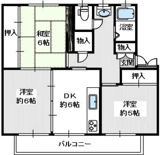 金剛第二住宅147号棟【2階】の間取り