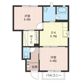 スペルビア・シモグリ【1階】の間取り