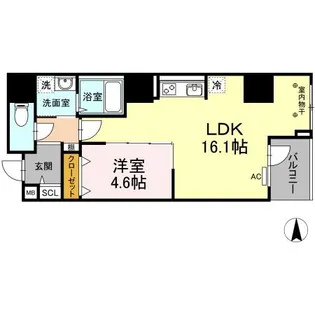 岡山県岡山市北区中山下2【マンション】の間取り
