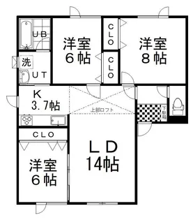 ハイツオーウェスト【2階】の間取り