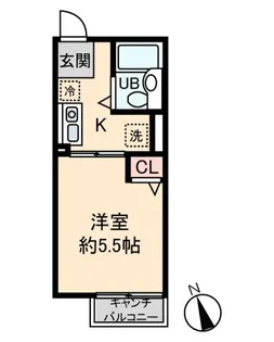 シティハイム ガーベラ【2階】の間取り