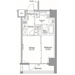 ザ・パークハビオSOHO南青山【5階】の間取り