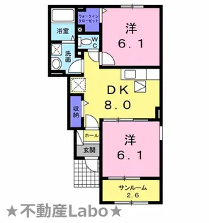 徳島県板野郡北島町中村【アパート】の間取り