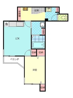 サザンブライト志手【2階】の間取り