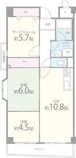 ルミエール南摂津【1階】の間取り