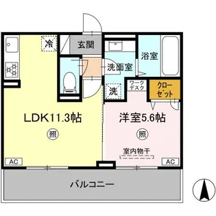 熊本県熊本市東区石原2【アパート】の間取り