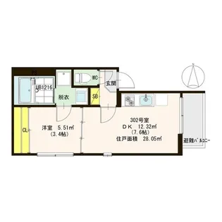 エリアフェリズ【2階】の間取り