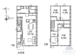 グランメゾンクレスト三吉Iの間取り