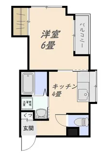 平和ビル(荒田1丁目)【4階】の間取り