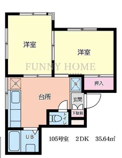 リヴィエール桜上水II【1階】の間取り