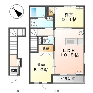 ガーデンコート【2階】の間取り