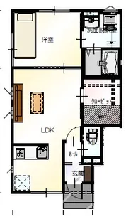 リヴィエールS【1階】の間取り