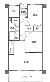 クレール野田【2階】の間取り