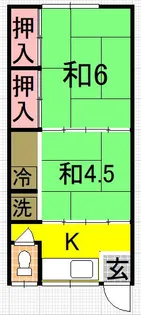 中谷アパート【1階】の間取り