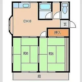 ハイツ裕【1階】の間取り