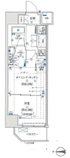 マテリア千住大橋【4階】の間取り