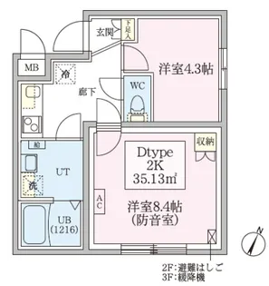 防音マンション スカイラシクラス田園調布本町【2階】の間取り