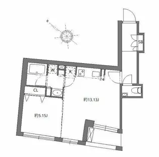 フラッフィー日本橋浜町【10階】の間取り