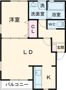 クラージュグランII【1階】の間取り