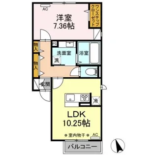 グランドゥールI【2階】の間取り