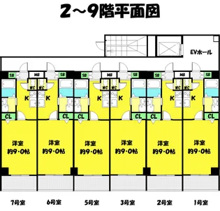 リバーサイドパレスマイ【6階】の間取り