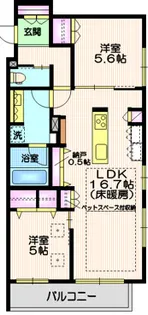 マウロア碑文谷【2階】の間取り