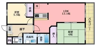 室川東館【1階】の間取り