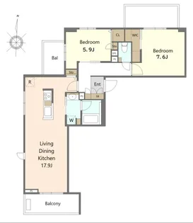 セントリビエ【3階】の間取り