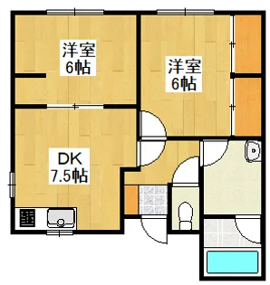 ONLYワン富岸【1階】の間取り