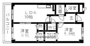 コンフォールコートK【2階】の間取り