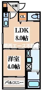 バズ北巽【1階】の間取り