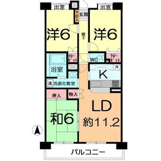 アイランドマンションII【5階】の間取り