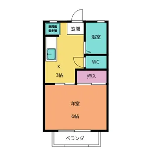 シャルマン箕田【2階】の間取り