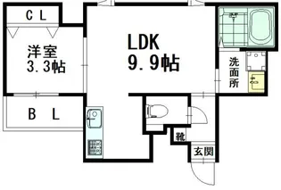 WISTERIA 香椎SUZU【7階】の間取り