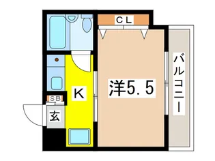 コーポテラカド【5階】の間取り