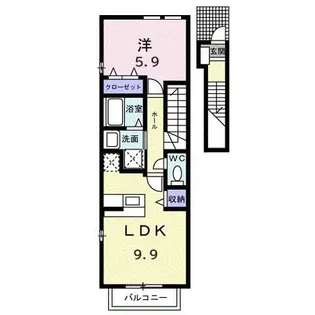 プリムローズ【2階】の間取り