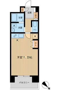 六本木ライズハウス【4階】の間取り