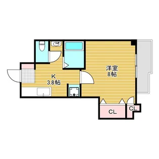 冨士スカイマンション【7階】の間取り