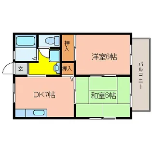 エクセルハイツ1*【2階】の間取り