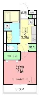 グローリー湘南II【1階】の間取り