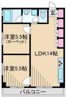 フィオーレチノ【2階】の間取り