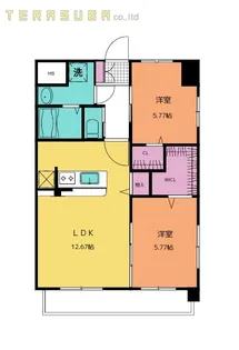 アーサー王子南【2階】の間取り