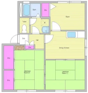 エクセル安食A棟【1階】の間取り