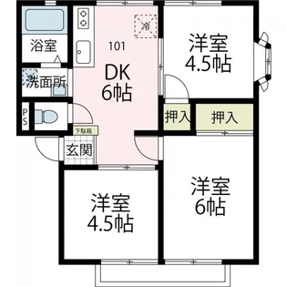 サンシティ小林【1階】の間取り